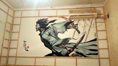 合肥衛孔記小面店武俠壁畫